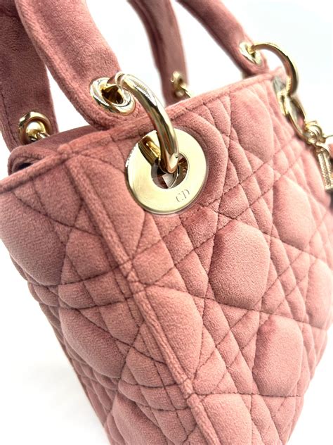 mini lady dior velvet bag